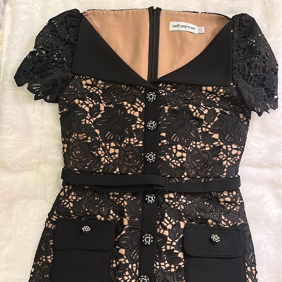 ‼️SALE‼️Self Portrait Black Lace Dress - Picture 3 of 6